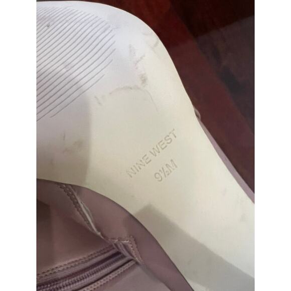EUC LIght pink Pink Nine West zip up boots size 9.5 - Picture 9 of 9